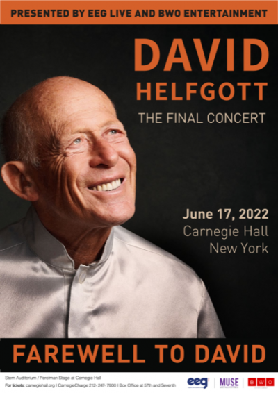 David Helfgott: The Final Concert at Stern Auditorium / Perelman Stage at Carnegie Hall - event poster David Helfgott: The Final Concert at Stern Auditorium / Perelman Stage at Carnegie Hall