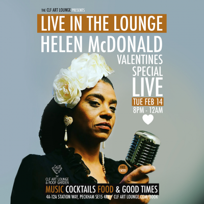Helen Mcdonald Live In The Lounge Valentines Special, Free Entry at The CLF Art Lounge And Roof Garden