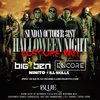 Blue Midtown Nyc Halloween Sunday Night General Admission 2021 at Blue Midtown - event poster Blue Midtown Nyc Halloween Sunday Night General Admission 2021 at Blue Midtown