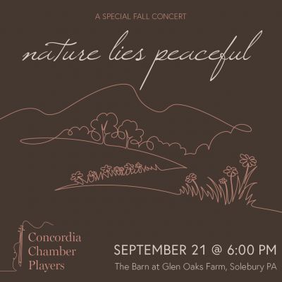 Nature Lies Peaceful at Glen Oaks Farm - event poster Nature Lies Peaceful at Glen Oaks Farm