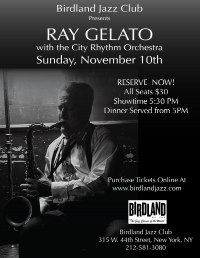 Ray Gelato With The City Rhythm Orchestra at Birdland