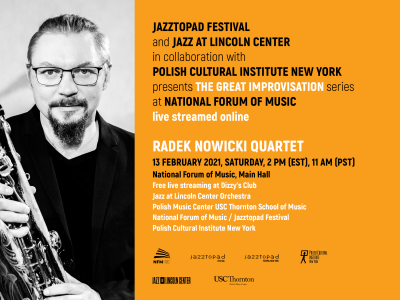 Jazztopad Festival Presents: Radek Nowicki Quartet at Jazztopad Festival at Narodowe Forum Muzyki