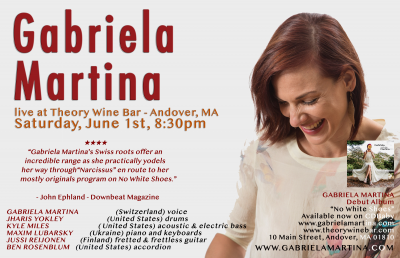 Gabriela Martina at Theory Wine Bar And Listening Room