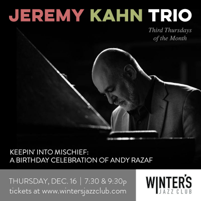 Jeremy Kahn Trio at Winter's Jazz Club
