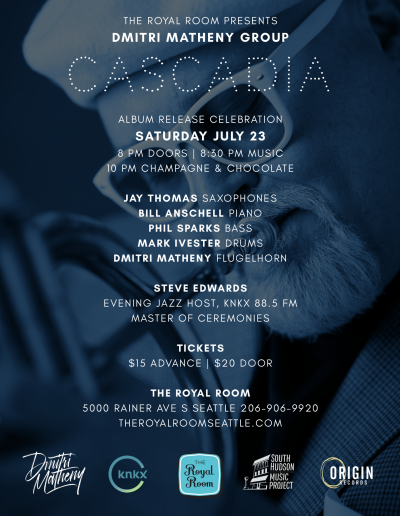 Dmitri Matheny Group at The Royal Room - event poster Dmitri Matheny Group at The Royal Room