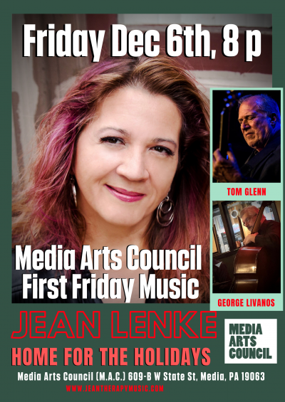 Jean Lenke Jazz Trio At Media Arts Council at Media Arts Center & Gallery - event poster Jean Lenke Jazz Trio At Media Arts Council at Media Arts Center & Gallery