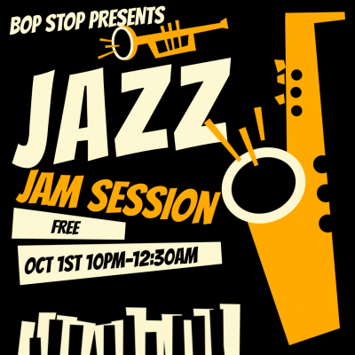 Jazz Jam Session at BOP STOP - event poster Jazz Jam Session at BOP STOP
