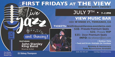 John Stanley King Band at View Music Bar - event poster John Stanley King Band at View Music Bar