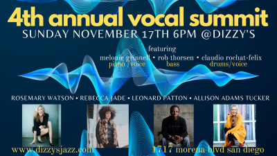 4th Annual Vocal Summit Ft Rebecca Jade, Leonard Patton, Rosemary Watson, Allison Adams Tucker at Dizzy's