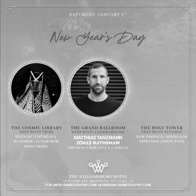 The Williamsburg Hotel New Years Day Saturday Party 2022 at The Williamsburg Hotel - event poster The Williamsburg Hotel New Years Day Saturday Party 2022 at The Williamsburg Hotel