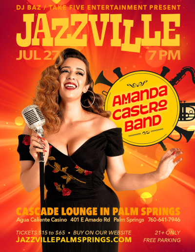 Amanda Castro Band at Jazzville Palm Springs - event poster Amanda Castro Band at Jazzville Palm Springs