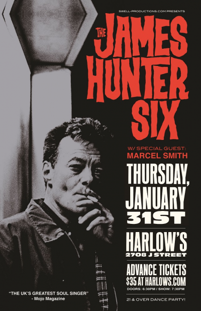 James Hunter Six + Marcel Smith at Harlow's Nightclub