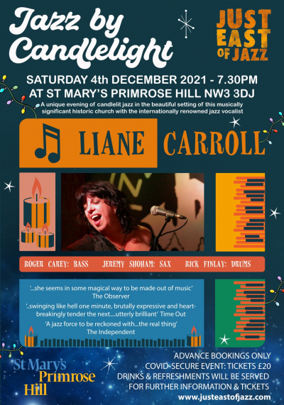 Liane Carroll at St Marys Primrose Hill - event poster Liane Carroll at St Marys Primrose Hill