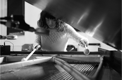 Astro-electronics: Tania Caroline Chen & Ikue Mori With Guest Jim Staley at Roulette - event poster Astro-electronics: Tania Caroline Chen & Ikue Mori With Guest Jim Staley at Roulette