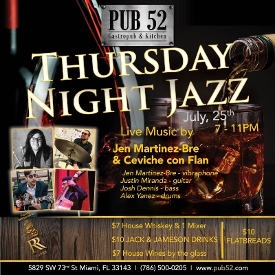 Jen Martinez-bre & Ceviche Con Flan at Pub 52 Gastropub + Kitchen