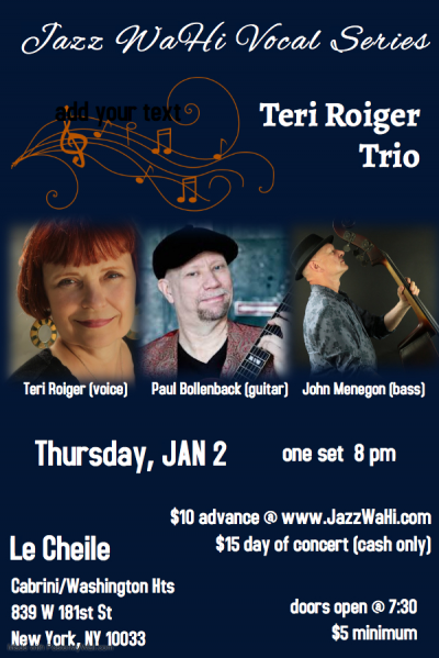 Teri Roiger Trio at Le Cheile