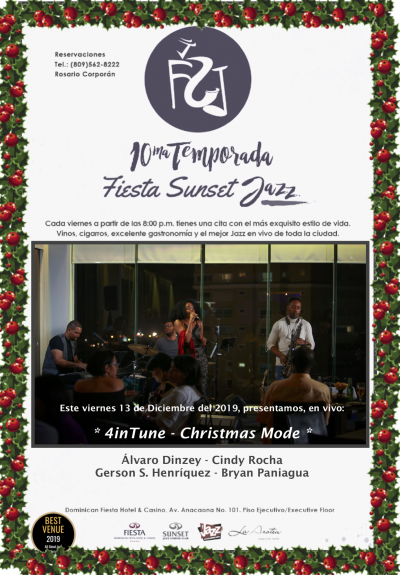4inTune Christmas Mode On at Fiesta Sunset Jazz