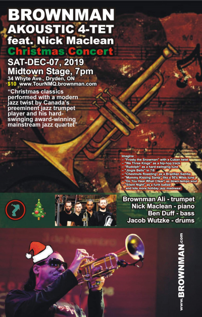 BROWNMAN AKOUSTIC 4-TET HOLIDAY CONCERT!!! at Midtown Stage
