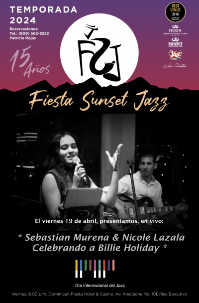 Sebastian Murena and Nicole Lazala Celebrating Billie Holiday at Fiesta Sunset Jazz