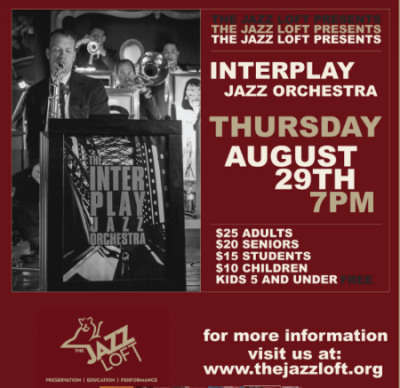The Interplay Jazz Orchestra at The Jazz Loft - event poster The Interplay Jazz Orchestra at The Jazz Loft