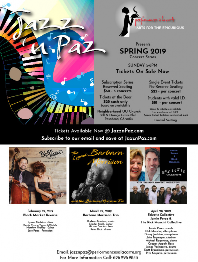 Black Market Reverie at Jazz 'n Paz at Neighborhood Uu Church