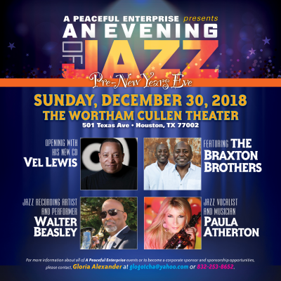 A Peaceful Enterprise presents An Evening of Jazz at Cullen Theater