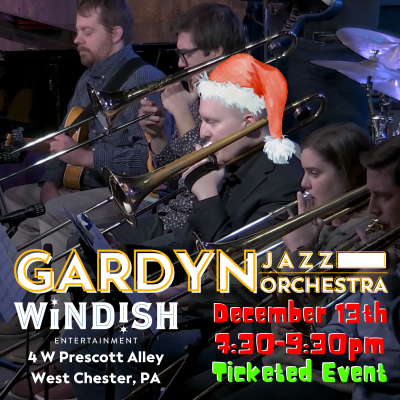 Gardyn Jazz Orchestra: Holiday Brewed @ Windish Entertainment at Windish Studios - event poster Gardyn Jazz Orchestra: Holiday Brewed @ Windish Entertainment at Windish Studios