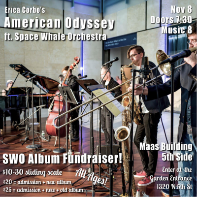 American Odyssey ft. Space Whale Orchestra at The Maas Building & 5th Side - event poster American Odyssey ft. Space Whale Orchestra at The Maas Building & 5th Side