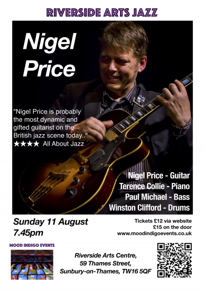 Nigel Price at Riverside Arts Centre - event poster Nigel Price at Riverside Arts Centre