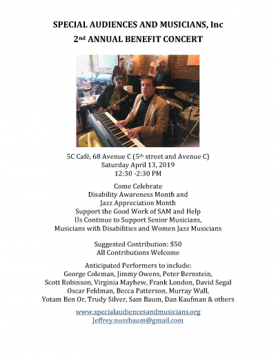 Special Audiences And Musicians Benefit Concert at 5C Cafe