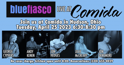 Blue Fiasco at Comida Hudson - event poster Blue Fiasco at Comida Hudson