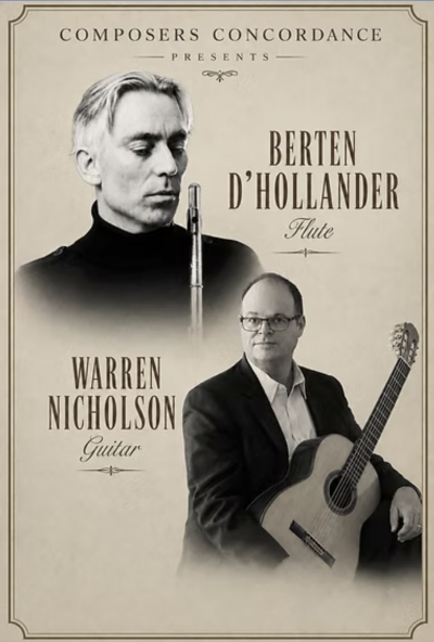 Composers Concordance Presents  Berten D'hollander - Flute  &amp;  Warren Nicholson - Guitar