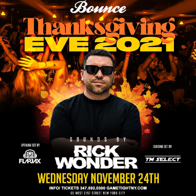 Bounce Nyc Thanksgiving Eve Party 2021 at Bounce - event poster Bounce Nyc Thanksgiving Eve Party 2021 at Bounce