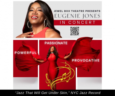 Eugenie Jones at Jewel Box Theatre - event poster Eugenie Jones at Jewel Box Theatre