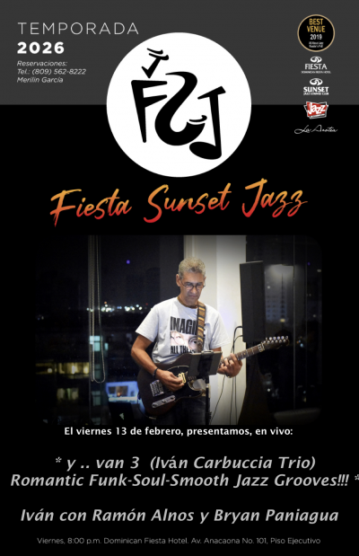 y .. van 3  (Iván Carbuccia Trio) - Romantic Funk-Soul-Smooth Jazz Grooves!!! at Fiesta Sunset Jazz