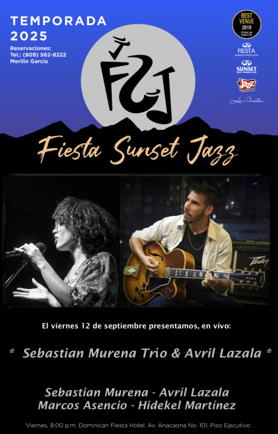 Sebastian Murena Trío Featuring Avril Lazala at Fiesta Sunset Jazz