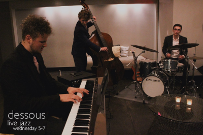 Aris Chalin Trio At Dessous! at Dessous - event poster Aris Chalin Trio At Dessous! at Dessous