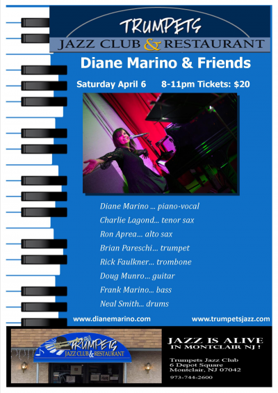 Diane Marino at Trumpets Jazz Club & Restaurant - event poster Diane Marino at Trumpets Jazz Club & Restaurant