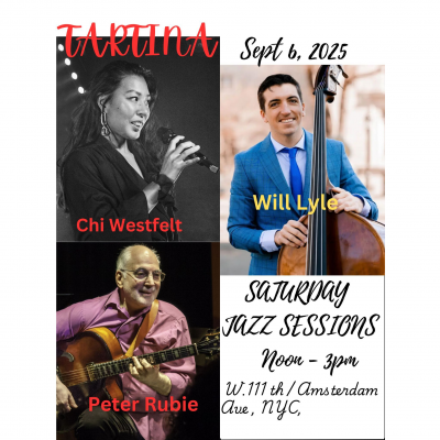 Peter Rubie's Saturday Tartina Jazz Brunch at Tartina Restaurant - event poster Peter Rubie's Saturday Tartina Jazz Brunch at Tartina Restaurant