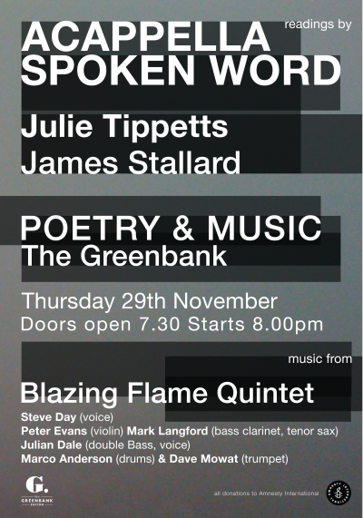 Julie Tippets, James Stallard & Blazing Flame Quintet at The Greenbank