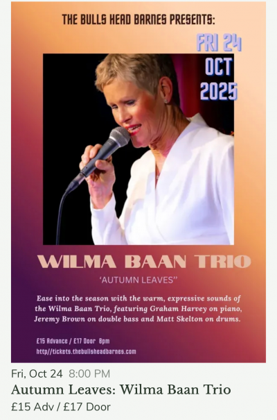 Wilma Baan Trio at Bulls Head Jazz Club