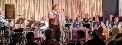 Ocean's 11 Big Band Featuring Vocalist John Rinell at Unitarian Universalist Church Of Sarasota - event poster Ocean's 11 Big Band Featuring Vocalist John Rinell at Unitarian Universalist Church Of Sarasota