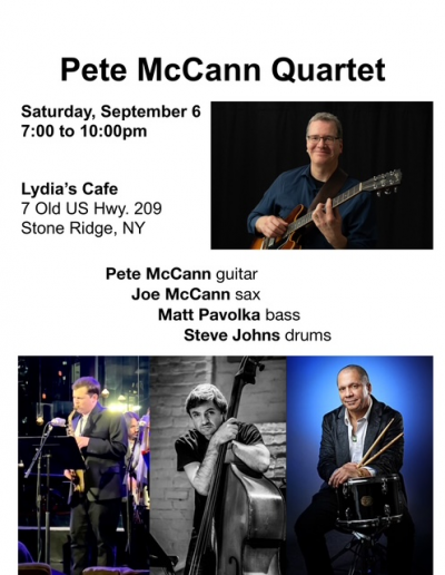 Pete Mccann Quartet at Lydia's Cafe