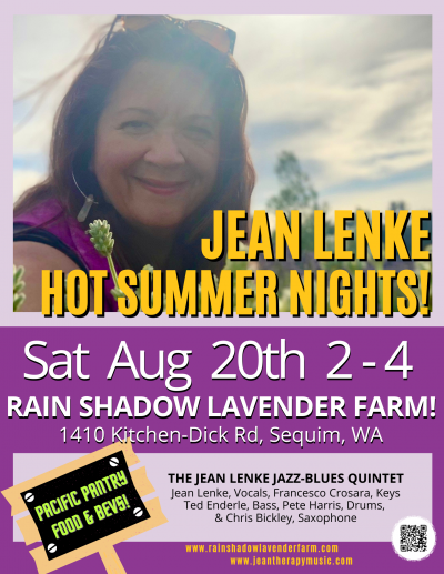 Jean Lenke at Rain Shadow Lavender Farm - event poster Jean Lenke at Rain Shadow Lavender Farm