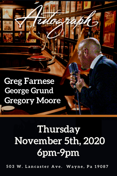 The Greg Farnese Trio at Autograph Brasserie - event poster The Greg Farnese Trio at Autograph Brasserie