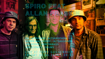 Spiro Feat. Allan Praskin at Peppi Guggenheim - event poster Spiro Feat. Allan Praskin at Peppi Guggenheim