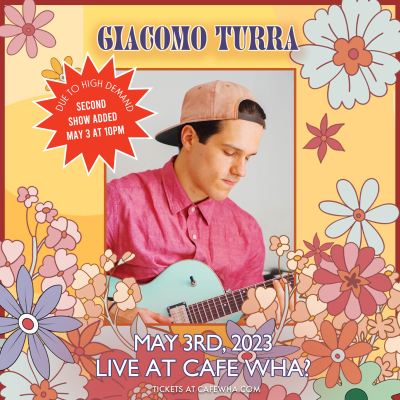 Giacomo Turra at Cafe Wha - event poster Giacomo Turra at Cafe Wha