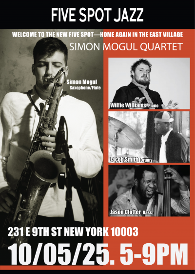 Simon Mogul Quartet at Five Spot Jazz