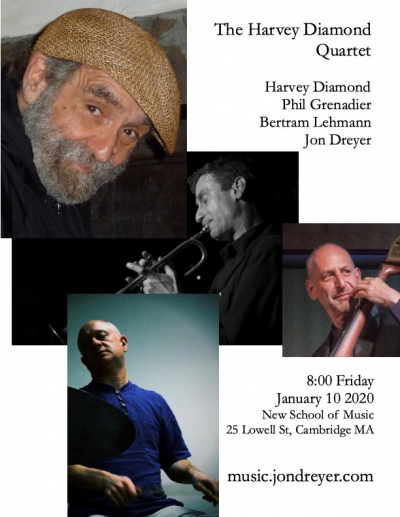 Harvey Diamond Quartet With Grenadier, Lehmann, Dreyer at New School Of Music