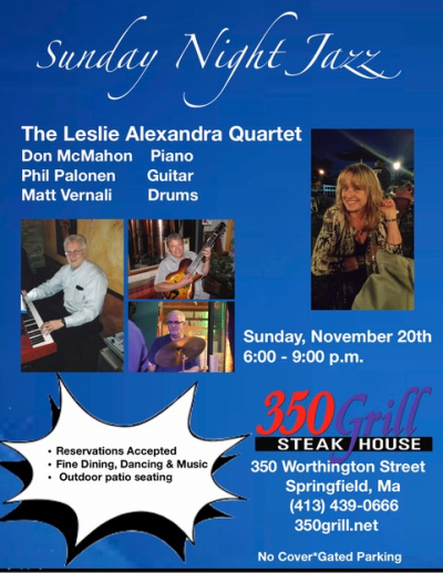 Leslie Alexandra Jazz Quartet at 350 Grille